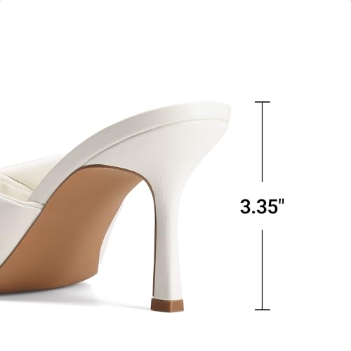 Image of DREAM PAIRS Women's High Stilettos Heels Mules Open Square Toe Slip On Comfort Sexy Dress Pumps Sandals Fashion Casual Prom Dress Shoes