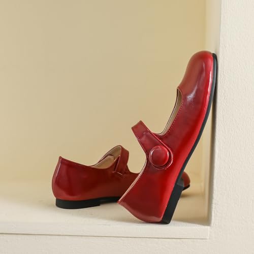 Dear Time Women's Round Toe Mary Jane Strap Flat Shoes, Cute Lolita Uniform Shoes, Soft Cushion Ballet Flats for Women4