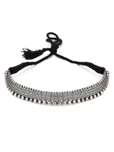 Rubans Oxidised Silver-Plated Choker For Women (B0D76PZ15L) Amazon Price History, Amazon Price Tracker