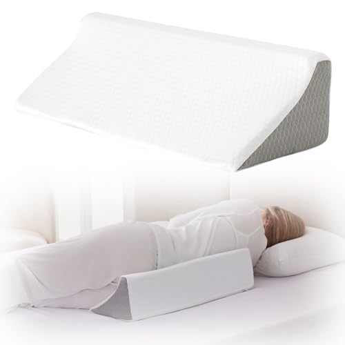 Bedluxe Wedge Pillow for Side Sleeping, Comfort Foam Back Pillow for Side Sleeper, Bed Wedges & Body...