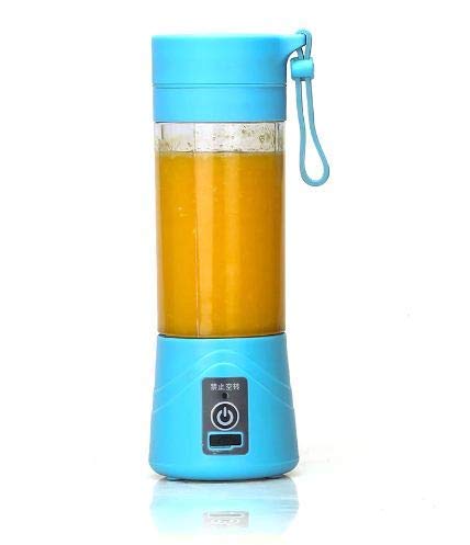 Aarvi Enterprise Plastic USB Juicer Bottle Blender Mixer for Soft Fruits (Blue)