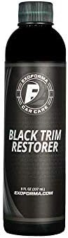 ExoForma Black Trim Restorer - Restores Factory Black to Plastic Trim - Protects Against UV Rays - Unique Dye-Infused Formula Lasts 6+ Months - Helps Conceal Scratches & Scuff Marks - Works in Seconds
