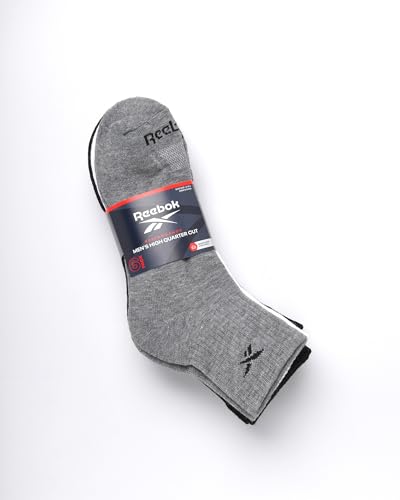 Reebok Men’s Athletic Socks – Cushion High Quarter Cut Socks (6 Pack)2