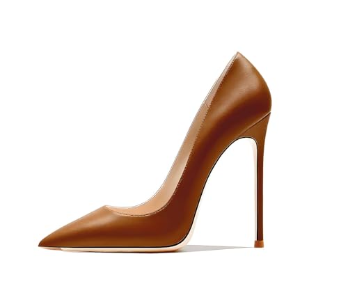 Image of Women's Pointed Toe Shallow Stiletto Heels 4.7 Inch Pumps Wedding Party Banquet Shoes