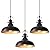 LWWHQ Black Pendant Lights Kitchen Island 3 Pack, 11.41" Kitchen Pendant Lighting, Farmhouse Pendant Light, Industrial Pendant Light, Island Lights for Kitchen Dining Room Bedroom