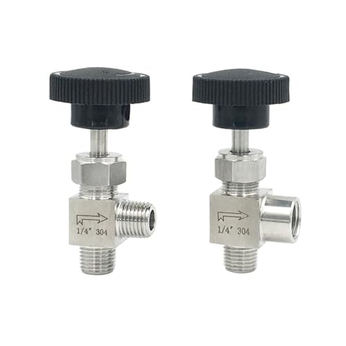 Vanne à pointeau 1/8 90degrés pour réguler précisément le débit d'eau et de gaz - 2