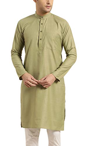Image of SOJANYA Men's Cotton Straight Fit Casual(Since 1958 Solid Kurta Crafted for Elegance