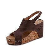 Orthopedic Wedge Sandals for Women,Open Toe Slope Heel Sandals,Summer Casual Outdoor Sandals,Arch Su
