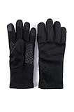 HEAT HOLDERS Women's Denali Fuzzy Touch Screen Gloves - Insulated Cold Gear Gloves - Warm, Soft + Comfortable - Winter Accessories - Womenâs Gift | Black/Small/Medium