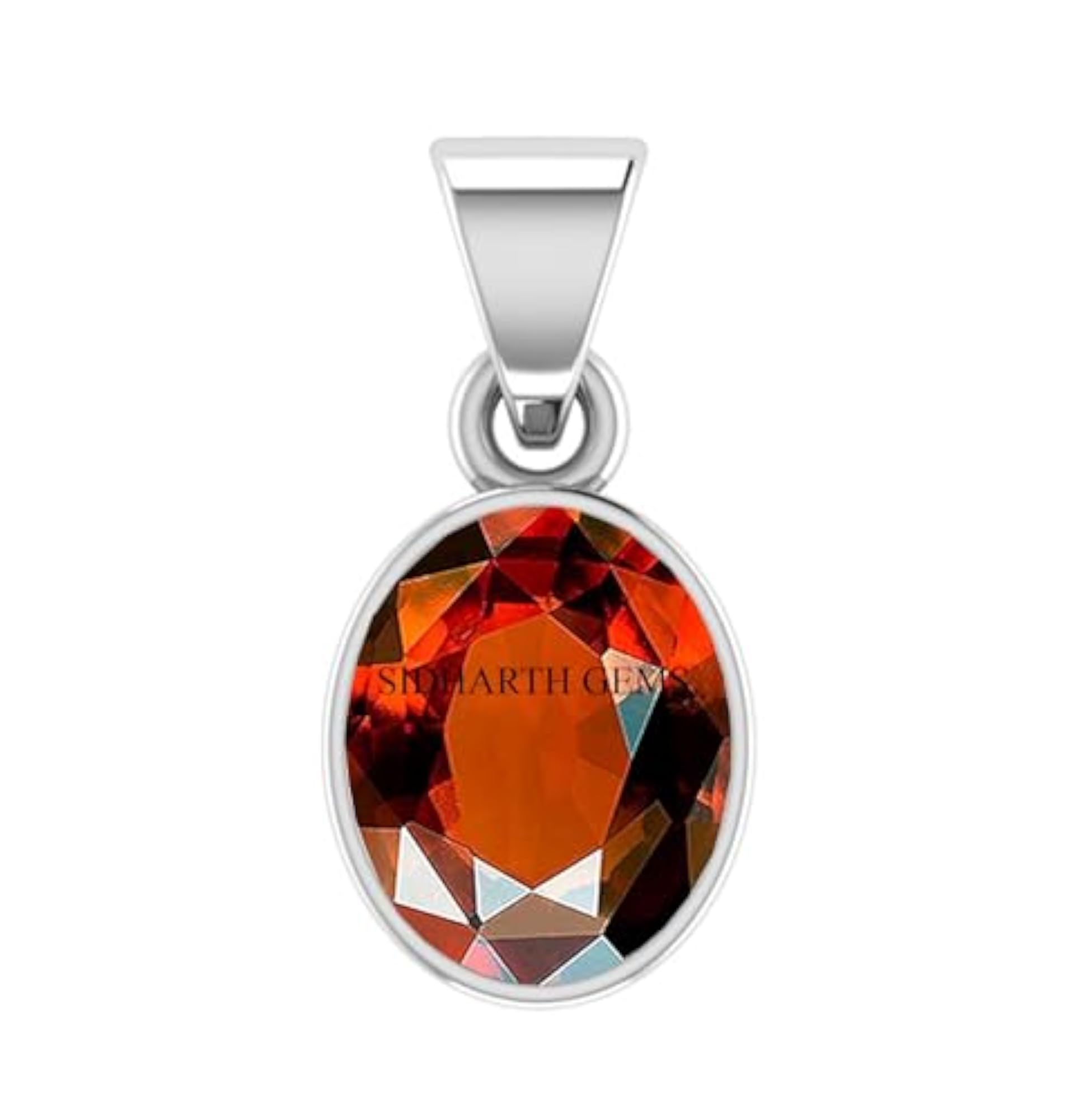 9.00 Ratti Natural Gomed Pendant, Silver Plated Locket