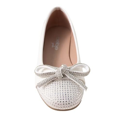 bebe Girls' Ballet Flats - Sparkly Ballet Shoes for Girls with Glitter and Rhinestone Bow, Girl's Shoe for Toddler/Little Kid/Big Kid4