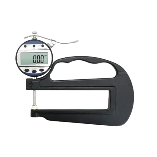 Calibrador digital de espesores, resolución 0,01 mm, rango de medición 0-10/25 mm, con cabeza plana para película y lámina miniatura 1