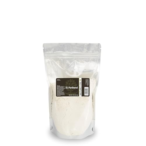 Natures Oil DL-Panthenol Powder - Cosmetic Grade (Pro-Vitamin B5) for DIY Skin & Hair Care Lotions Creams Shampoos & Conditioners (1 LB)