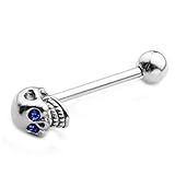 Farbe: Blau, Schwarz, Grün. angjialian Piercingring / Zungenpiercing / Nagelschmuck aus Edelstahl, fehlerfrei