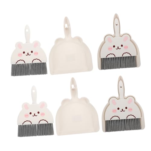 ELAYARD 4 Sets Mini Schneebesen Kleiner Besen Mit Kehrschaufel Kunststoff Tischbesen Mit Schaufel Tischreinigung Kleine Kehrschaufel Kleiner Schneebesen Mini Bürste Und
