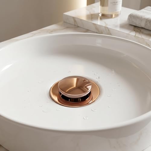 Image of InArt Waste Coupling for Wash Basin /Pure SS 5 inch Drain Out let System Full Thread Half-Cap Pop up Coupling for Wash Basin Accessories (Rose Gold - Pack of 1)