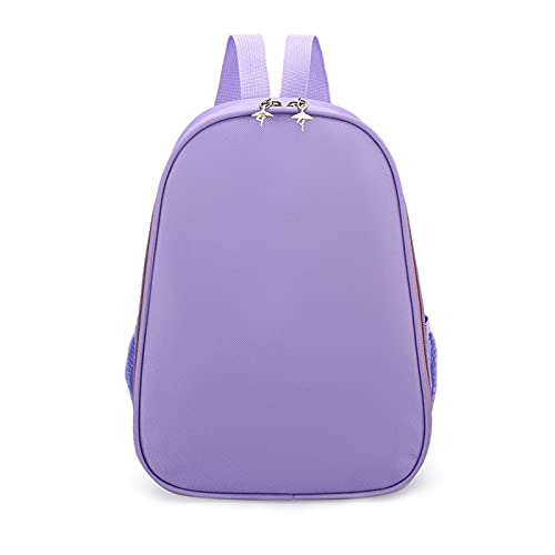 Yitengteng Ballerina Bag,Nylon Dance Backpack Bag for Girls,Simple and Large-capacity Children's Bag (purple)