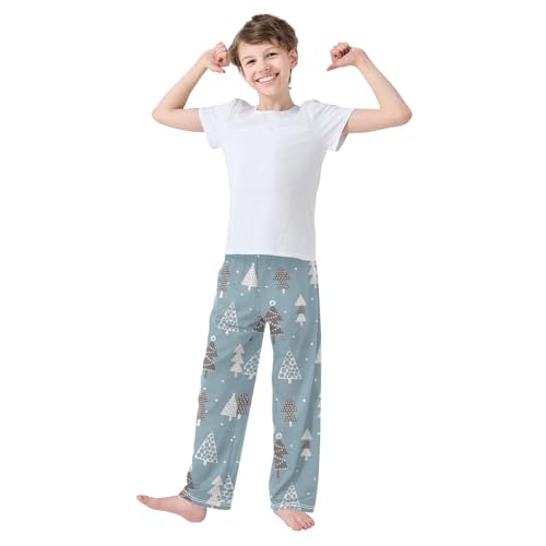 Boys' Pants Christmas Trees Dots Winter Long Bottoms Jogger Pants Elastic Waist Trousers with Pockets S-XL2