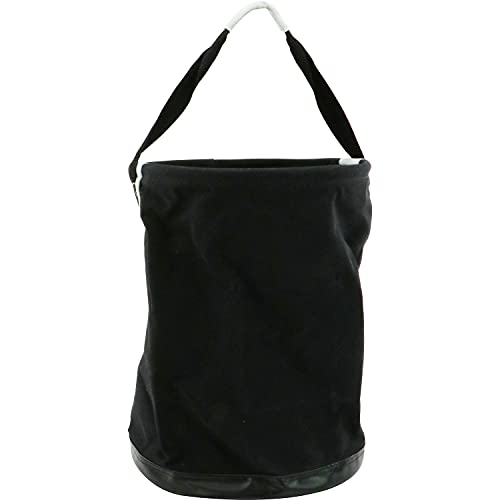 SK11(エスケー11) 布製電工バケツ 内ポケット付 W300×H400mm 底板付 ブラック