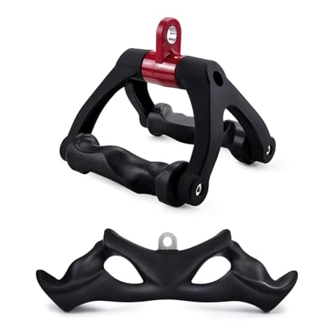 HXD-ERGO Bundle of LAT Pull Down Bar and Double D Handle for Cable Machine Cover