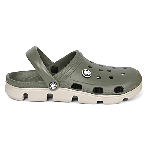 Image of MOZAFIA Leo Mens ANOTAMICAL Cupping Sole | Adjustable Back Strap Sandal to Slider | Ultra Light and Highly Flexible EVA Sandals | Clogs for Casual WEAR|Beige