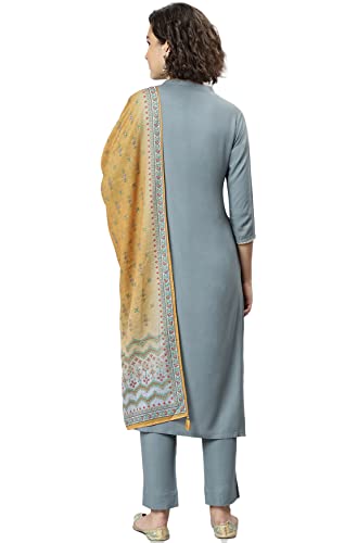 Image of Janasya Women's Rayon Kurta With Pant and Dupatta