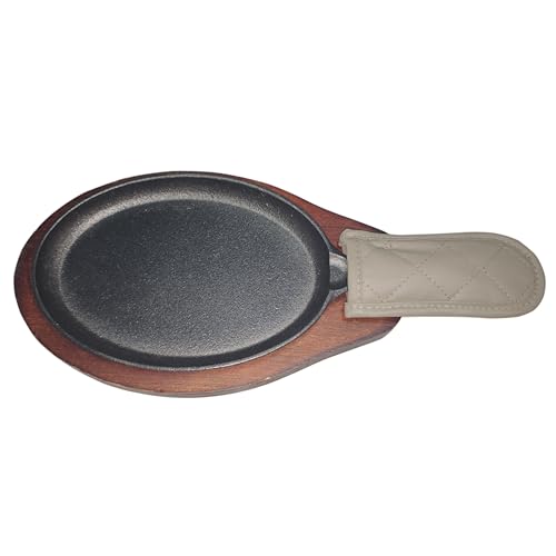 Xzhouse XY20009 Fajita Skillet Set Cast Iron Skillet Set 7.1In*9.84In With Pan Handle Sleeve And Anti-Scald Base-Sizzling Skillet thumb #5