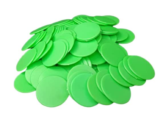 MOREL Green Plastic Round Shape Plain Token Coin, Chips for Shop, Board Games, Stores, Casino, School|100 Coins. (Green) (B0B4N397SN) Amazon Price History, Amazon Price Tracker