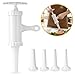 Luckyiren Manual Sausage Stuffer with 4 Stuffing Tubes, BPA-Free Plastic Meat Filler, 12/15/20/24mm Tubes for Natural, Collagen Casings, DIY Hot Dogs, Bratwursts
