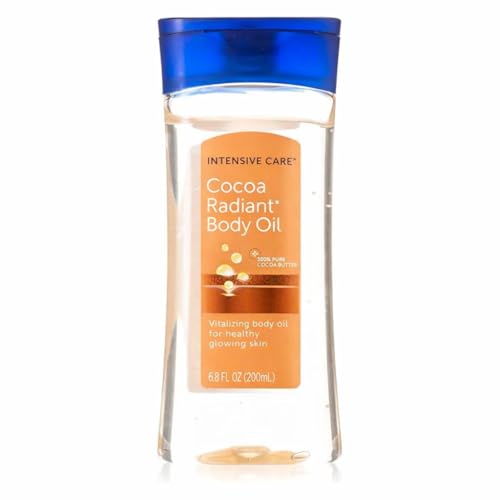 Intensive Care Cocoa Radiant for Glowing Skin Body Gel Oil Made with Pure Cocoa Butter 6.8 oz / 200 ml, High Fragrance
