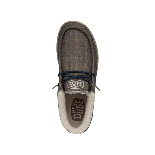 HEYDUDE Wally Herringbone Choco Size 6 | Men?s Shoes | Men's Slip-on Loafers | Comfortable & Light-Weight2