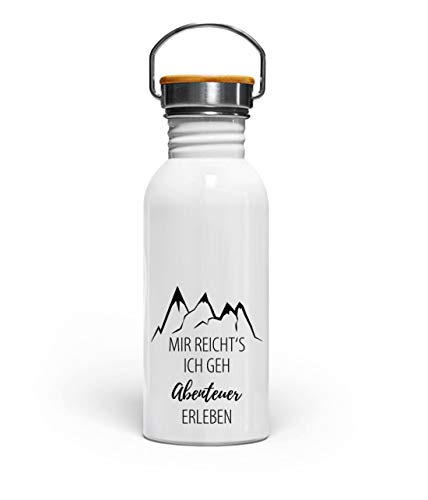 Gourde de randonnée Bergsteiger blanche en acier pour montagne et voyage