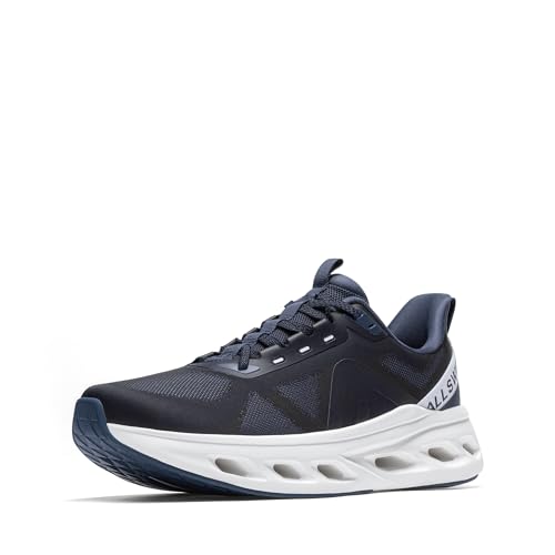 ALLSWIFIT Mens Slip On Walking Shoes Cushioning Hands Free Non-Slip Arch Support Breathable Lightweight Comfortable Workout MoveLito Running Gym Fashion Sneakers Size 9.5 Blue SARS26006M