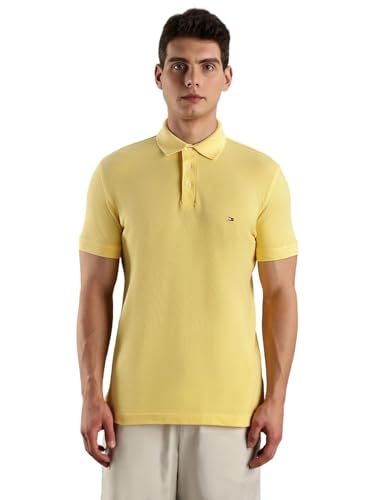 Image of Solid Slim-Fit Cotton Polo T-Shirt