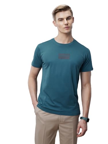 Image of Bewakoof Men's Typography Regular Fit Half Sleeve Round Neck T-Shirt American Pima | | Lightweight | Multipurpose