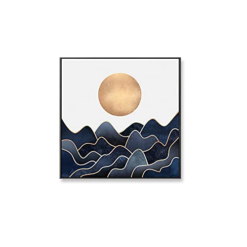 Poster abstract sunrise mountain peak pour salon cocooning et decoration moderne