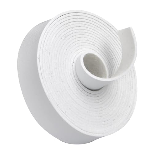 Correa de Cuero para Bricolaje 15mm × 2 m Cuero para Manualidades Cuero Sintetico Cinta de Cuero para Bolsos Hechos a Mano/Artesanía (Blanco)
