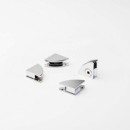 Preisvergleich Produktbild konektra Set (4 Stück) Chromecke für USM Haller Glastablar