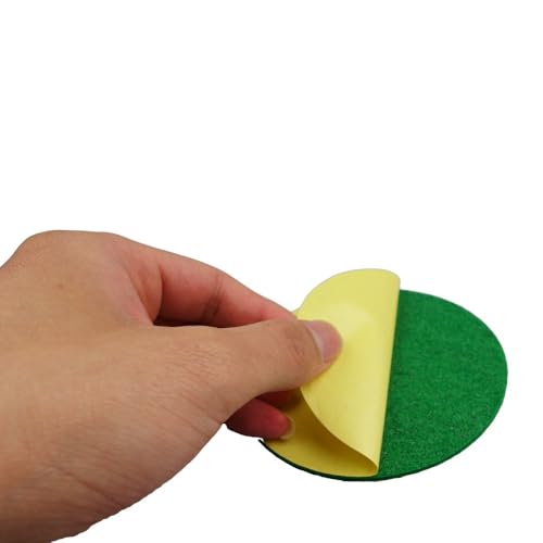 ZYWQ Filzgleiter für Airhockey Schläger, Selbstklebende Filzgleiter für Airhockey Schläger, Grün (59 mm)