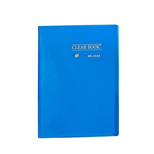 Pasta Catálogo 20 sacos - A4 - Polipropileno - Transparente - Clear Book AZUL