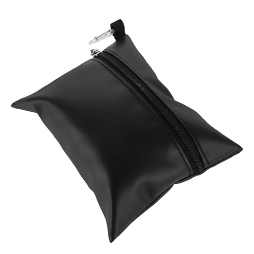 KOMBIUDA Golf Tee Holder Storage Bag Durable PU Multi Functional Golf Ball Zipper Pouch with Waist Hanging Design for Efficient Organization and Versatile Storage and Balls