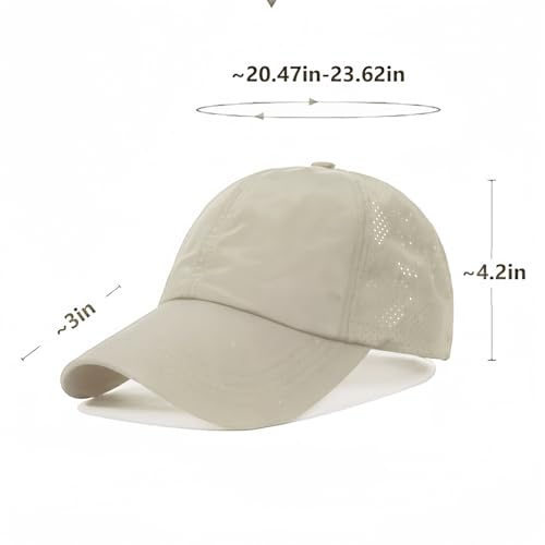 Image of Quick Dry Fit Baseball Cap - Water Repellent Sun Hat for Fishing, Running, Hiking, Golf, Surfing, Sailing, Boating