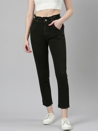 Image of SHOWOFFFF Women Mom Fit Jeans | Denim Jeans for Womens | Mid-Rise Regular Length Jeans for Women's