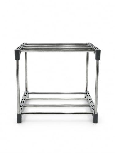 Image of HOOBRO Under Sink Organizers,Bathroom cabinet Cabinet Shelf Organizer 2 Tier Under Storage Rack with Removable Panels,Plastic Storage Organizer Adjustable Kitchen Rack Holder