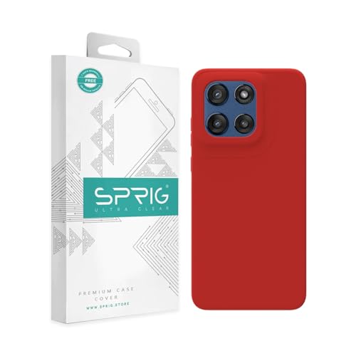 Image of SPRIG Compatible with Moto Edge 60 Stylus Premium SilkTone Back Cover Drop Tested Shock Proof Mobile Case for Men, Women, Boys and Girls with Camera Protection (Red)
