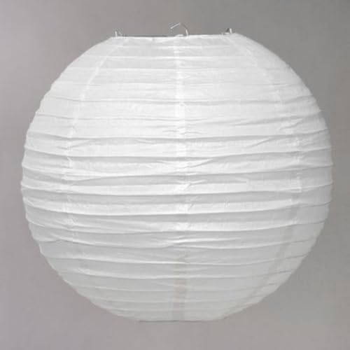 Image of Wanna Party White Paper Lantern 12 Inch Round Hanging Decoration | Chinese Paper Lantern, Wedding, Baby Shower, Festival & Home Decor