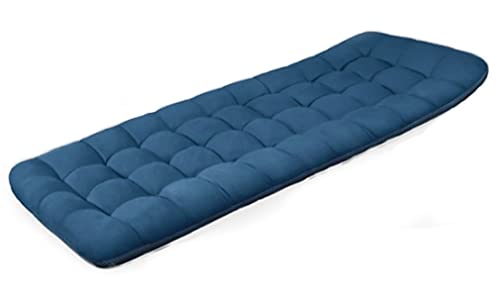 Banc de Jardin en Métal Durable et Siège d'Extérieur Confort Bleu