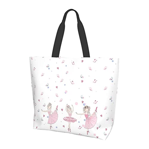 ASYG Ballet Tote Shoulder Bag Ballet Dance Bags Storage Handle Shopping Bag Portable Dance Bag