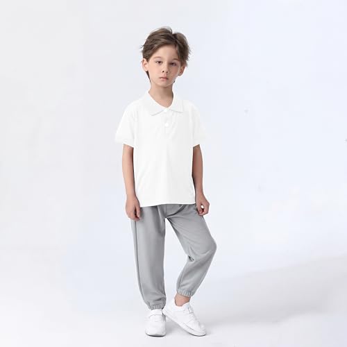 Image of Boy Polo Shirt Pique School Uniform Shirt for Kid Golf Top Youth Boy 5-14Y