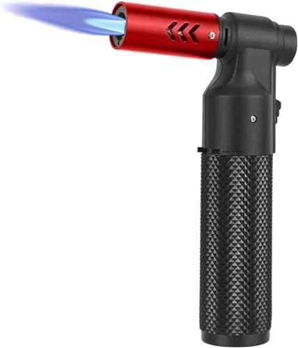 Antorcha de cocina de butano Antorcha de cocina recargable de gran llama de butano Antorcha de butano portátil ajustable Mini antorcha de soplado para acampar, parrilla, hornear, soldadura culinaria